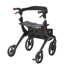 VEVOR Folding Rollator Walker for Seniors and Adults, Lightweight Aluminum Rolling Walker with Seat and Adjustable Handle