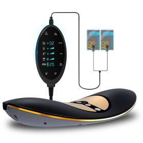 Smart Electric Wire Intelligent Massage Pillow Portable Relaxing Manual Heated High Quality Full Body Waist Massager (Option: Black gold-UK)