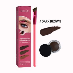 EELHOE Multi-functional Eyebrow Brush Set For Filling, Shaping, And Coloring Smooth Eyebrows Makeup Kit (Option: DARK BROWN)